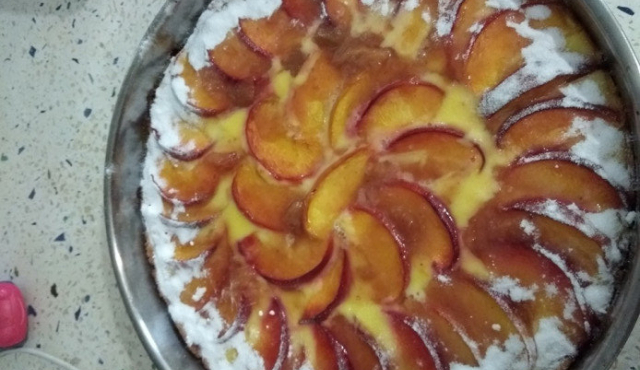 Peach Butter Cake with Cream