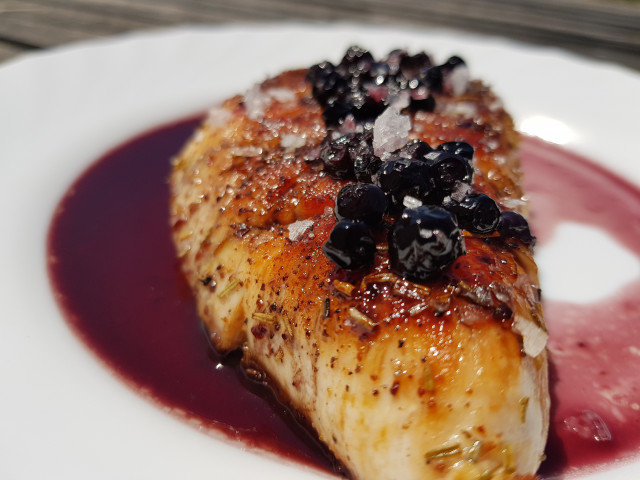 Turkey Breasts with Blueberry Sauce
