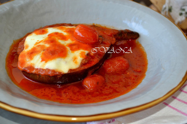Eggplant with Minced Meat and Mozzarella