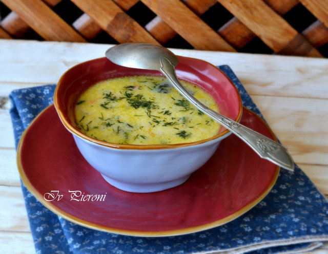 Zucchini, Peas and Cheese Soup