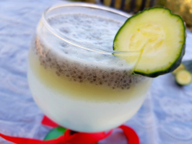 Detox Water with Cucumber, Chia and Lemon