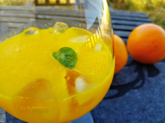 Iced Orange Cocktail with Cointreau