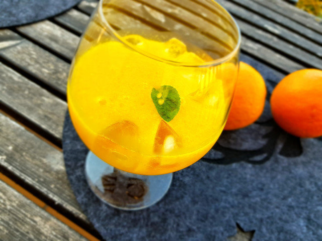 Iced Orange Cocktail with Cointreau