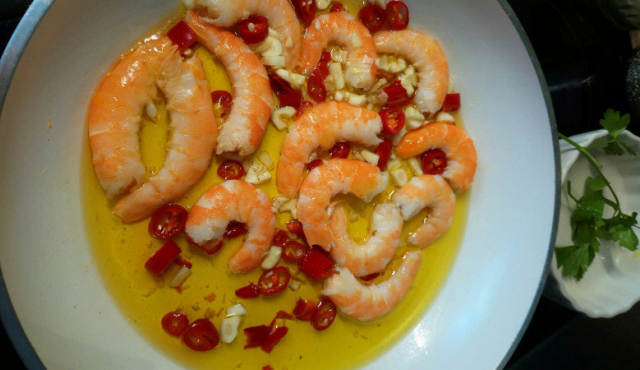 Shrimp with Zucchini