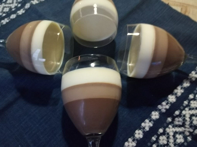 Three Chocolate Panna Cotta