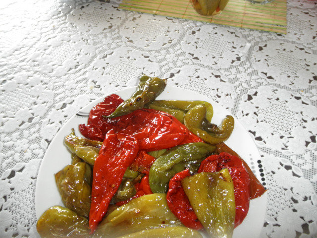 Fried Peppers with Garlic