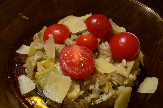 Risotto with Brown Rice and Artichoke