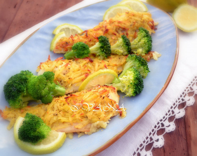 Cod Fillet with Potato Crust