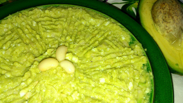 Guacamole with White Beans and Egg