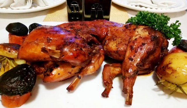 Roasted Rabbit with Mustard and Soy Sauce