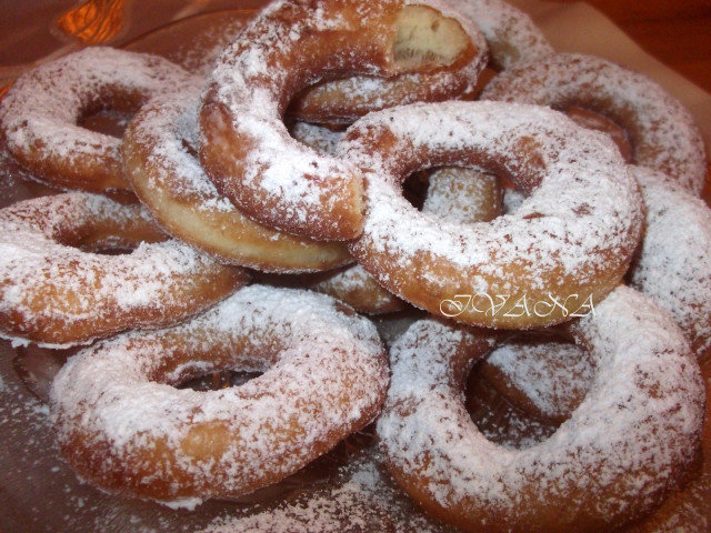 Donuts with Powdered Sugar