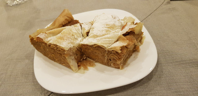 Pumpkin Filo Pastry with Walnuts and Cinnamon