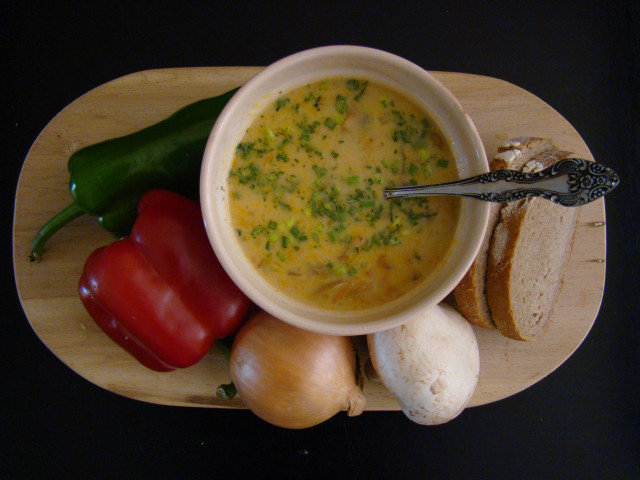 Spring mushroom soup