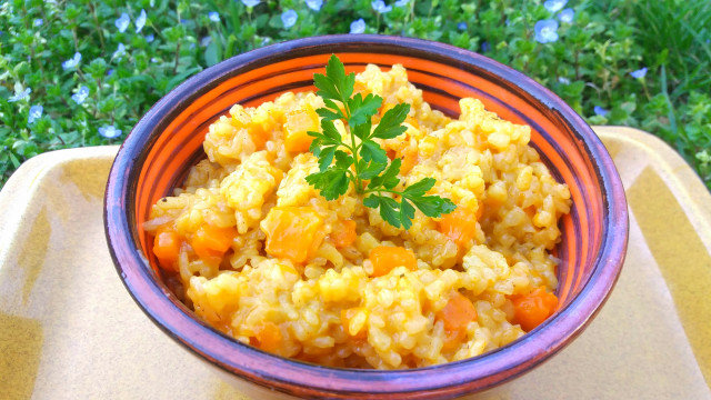 Curry Rice with Pumpkin and Coconut Oil