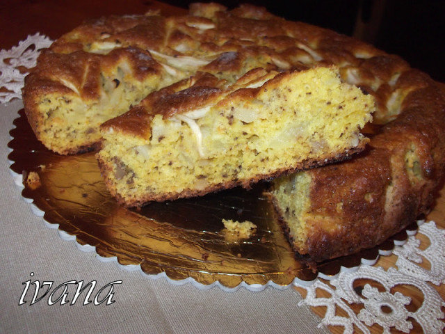 Apple Cake in Chocolate Sauce