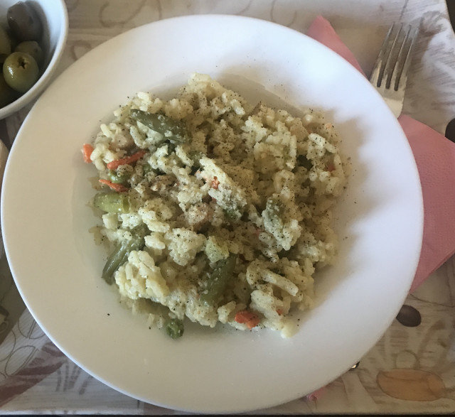 Risotto with Chicken and Frozen Vegetables