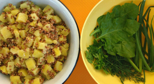 Potato Salad with Buckwheat