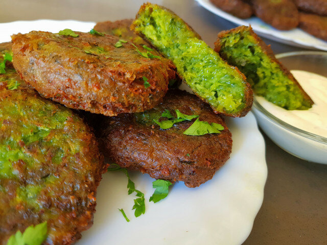 Parsley Patties with Yellow Cheese