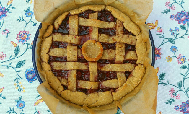 Dairy-Free Cherry Pie with Biscuit Dough