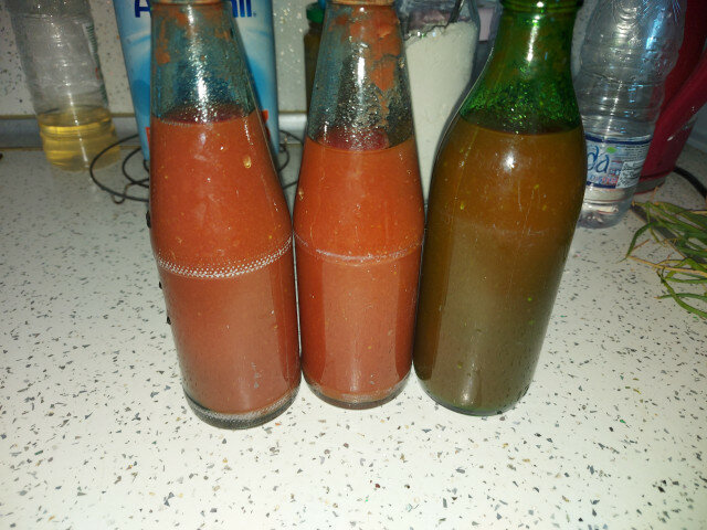 All Natural Tomato Juice in Bottles