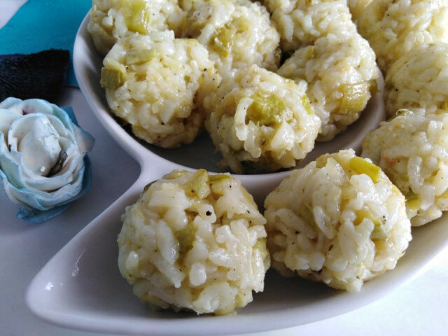 Party Balls with Rice and Zucchini