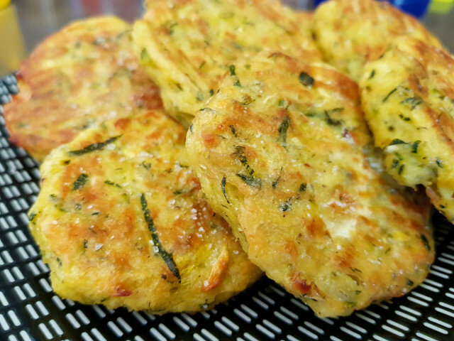 Oven-Baked Zucchini Patties with Corn Flour