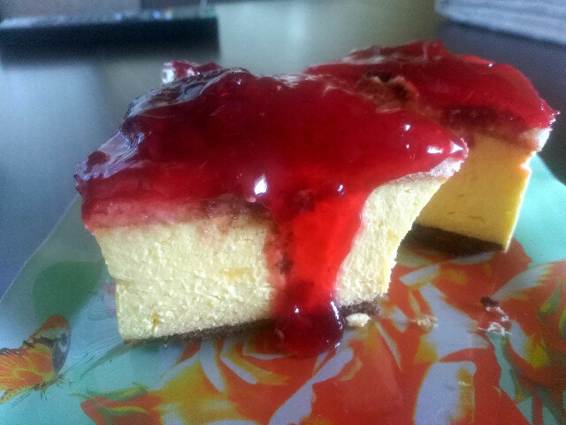 Keto Raspberry and Strawberry Cheesecake