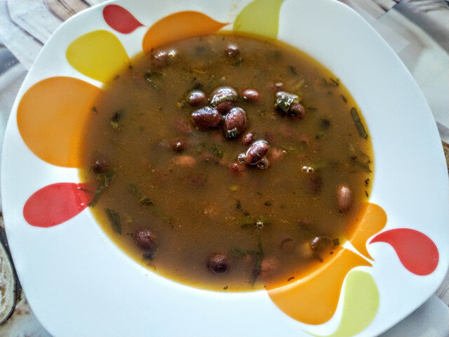 Pinto Bean Soup with Fresh Spearmint