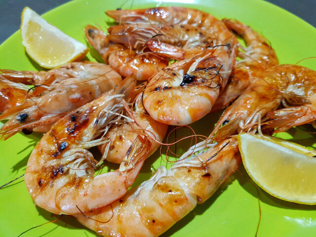 Quick Shrimp Appetizer on a Grill Pan