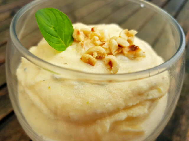 Homemade Ice Cream with Nuts