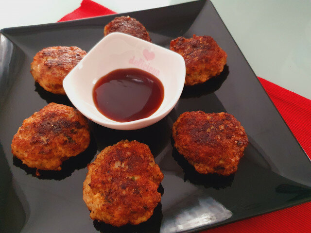 Chicken Meatballs with Teriyaki Sauce