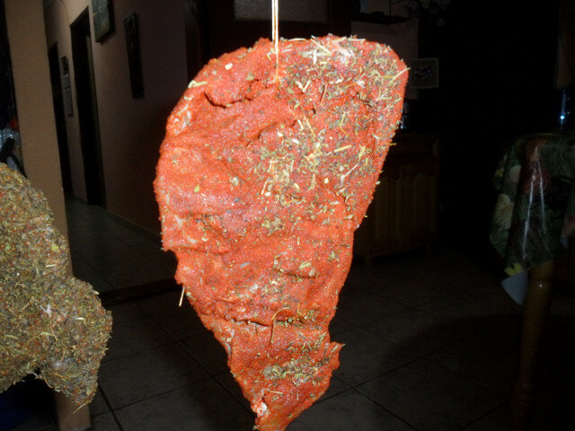 Homemade Pork Heart Pastrami