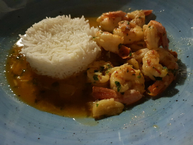 Shrimp with Red Sauce and Basmati Rice