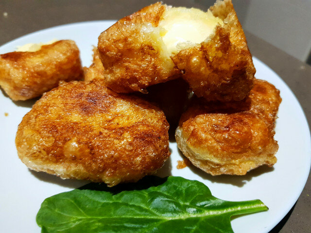 Breaded Yellow Cheese in Puff Pastry