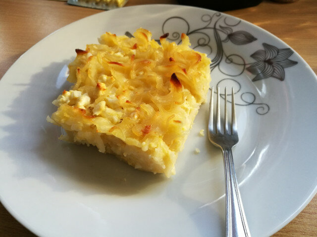 Macaroni with Eggs and Feta in the Oven