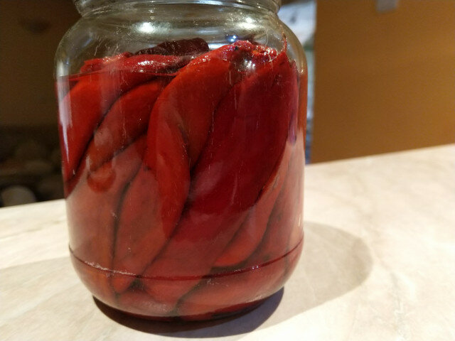 Roast Peppers in Jars