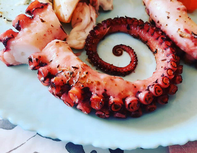 Marinated Octopus on the Grill