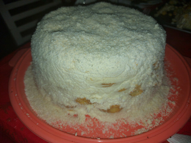 Raffaello Biscuit Cake