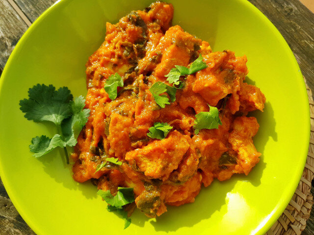 Indian Chicken with Spinach