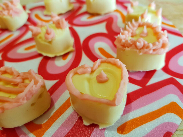 White Chocolate Candies for Valentine`s Day