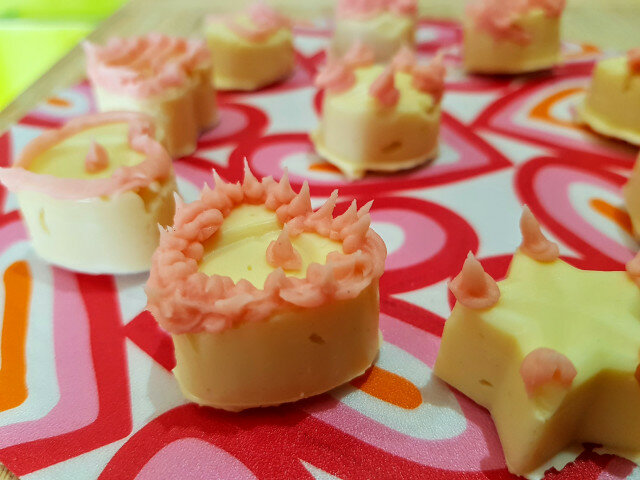 White Chocolate Candies for Valentine`s Day