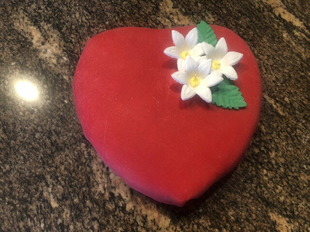 Red Heart Cake for Valentine's Day
