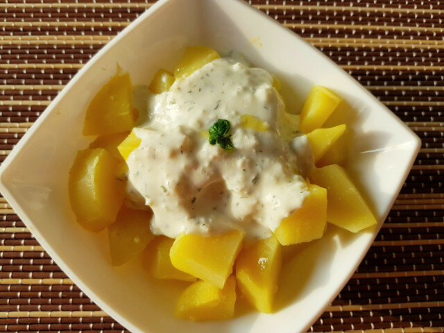 Potato Salad with Cottage Cheese Dressing