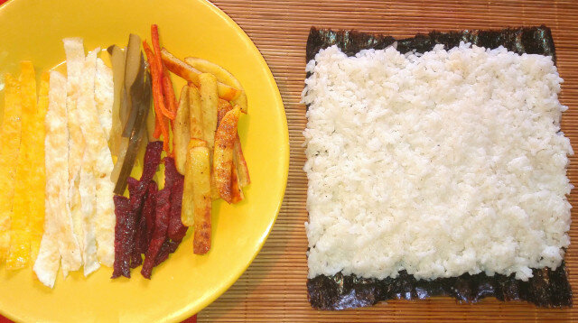 Kimbap with Roasted Vegetables