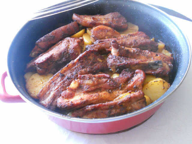 Oven-Baked Pork Belly with Potatoes