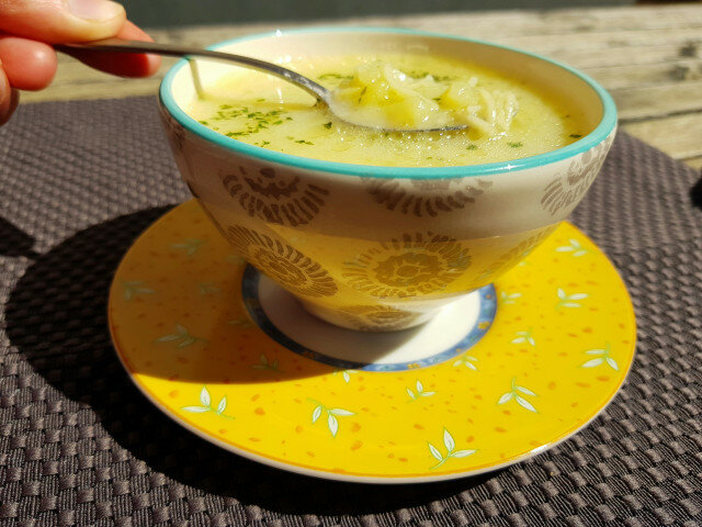 Dairy Potato Soup with Coriander