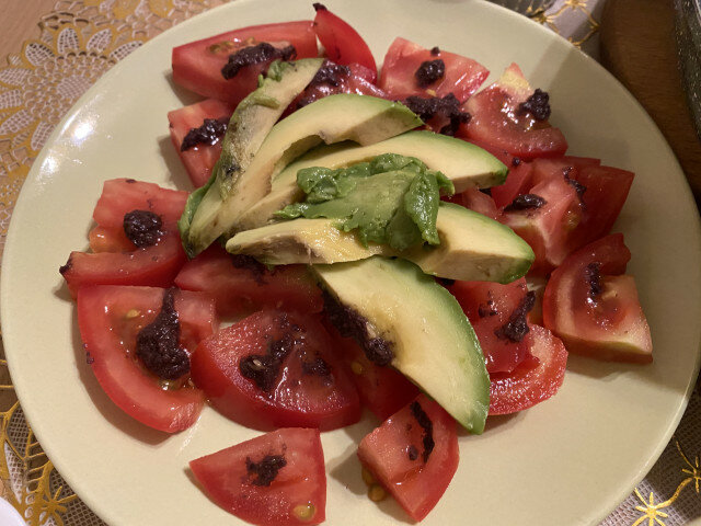 Salad with Tomatoes and Avocados