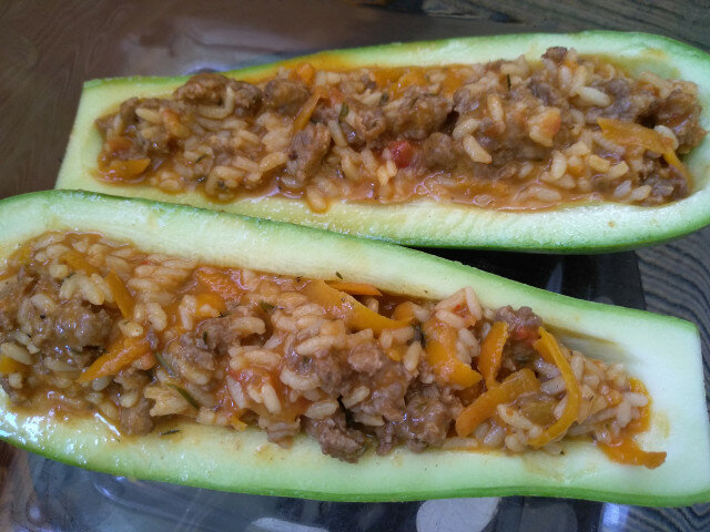 Oven-Baked Stuffed Zucchini with Minced Meat