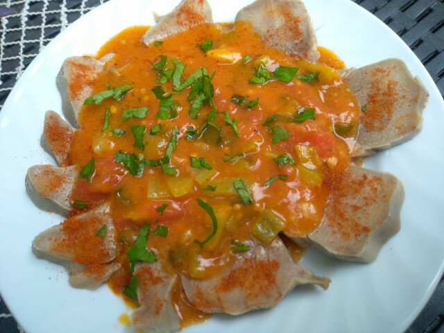 Stewed Pork Tongue with a Tomato Sauce