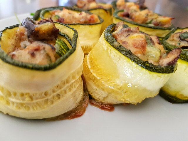 Oven-Baked Stuffed Zucchini Rolls